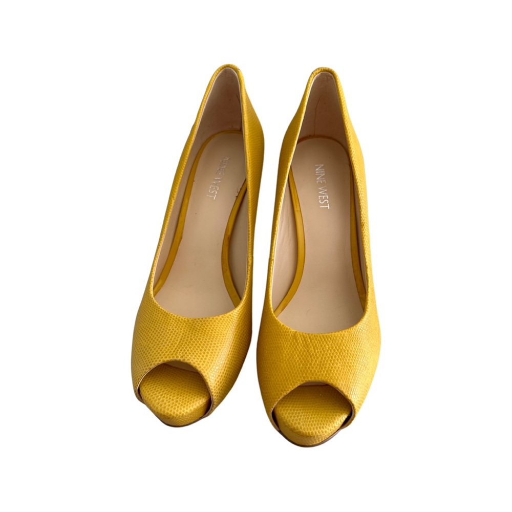 Nine West Yellow Platform Heels